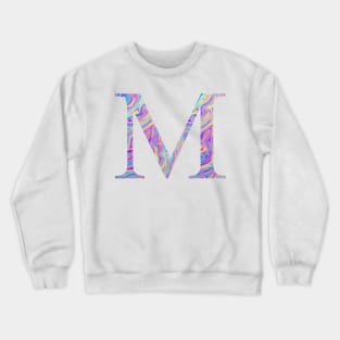 Mu Sorority Letter Sticker Crewneck Sweatshirt